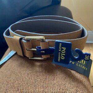 Polo Ralph Lauren Suede Tan Belt  ~ Size 36